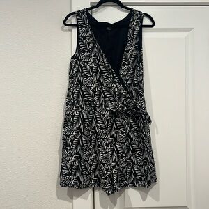 Loft black and white romper